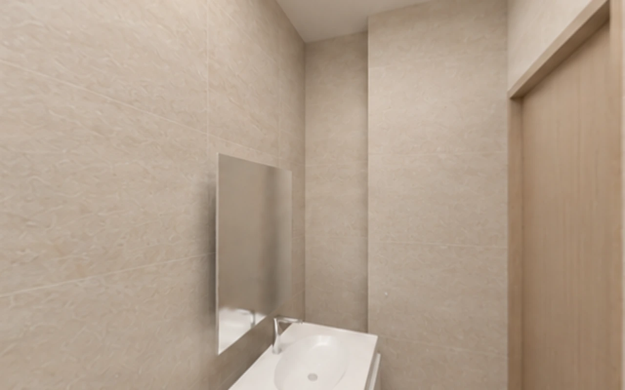 WC 1 · T2 norte, piso 1, imagem 360 realista